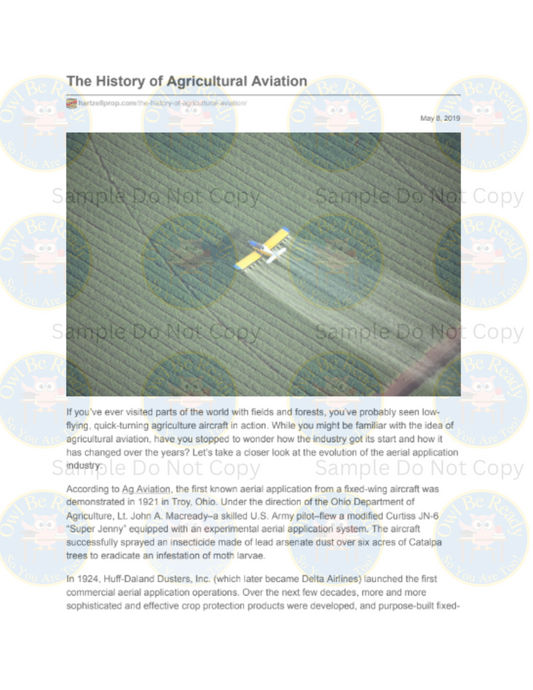 Single Day Lesson- August! National Aviation Day